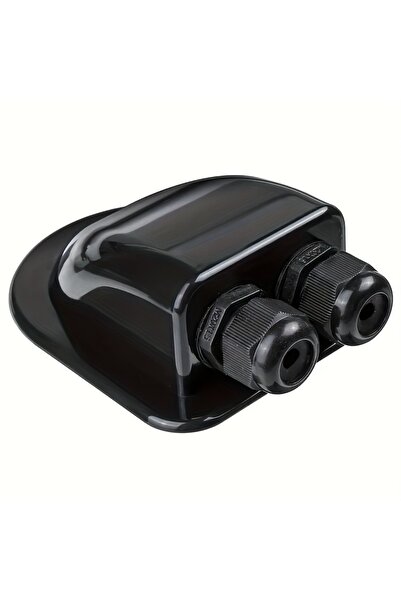 Choice غطاء موصل دخول الكابل المزدوج الأسود، غلاف مدخل سلك صندوق التوصيل، يست...