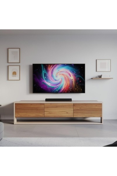 DEC8 A TV stand with a luxurious and modern design