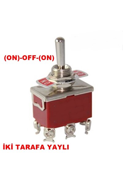 Maroces MR-160 TOGGLE SWITCH BÜYÜK BOY (ON)-OFF-(ON) 6 BACAKLI VİDALI İKİ TAR...