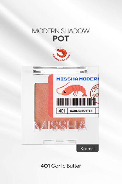 Missha Mat Kremsi Dokulu Tekli Göz Farı Modern Pot (401 Garlic Butter)