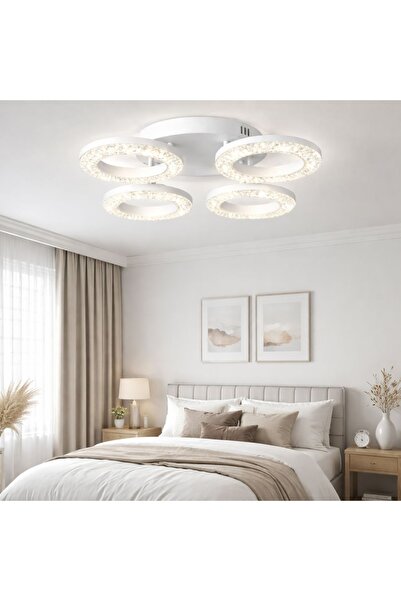 proled LED Chandelier 4 Circles with Crystalshine 80W model ACR-8054