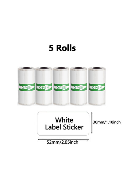 Choice 5 لفات من ورق الطباعة الحرارية لطابعة الملصقات الصغيرة C - 5 لفات من ا...