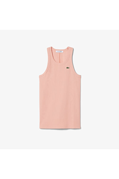 Lacoste بلوزة داخلية قطنية مضلعة بقصة ضيقة - TF5388-00-UI2