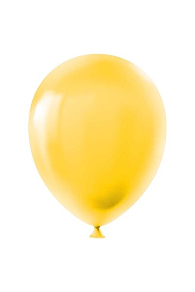 Hilal Ticaret بالونات كيكا غير مطبوعة، 100 قطعة، أصفر