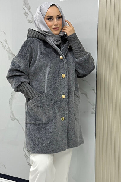 MODARTE Kısa Kapşonlu Kaban