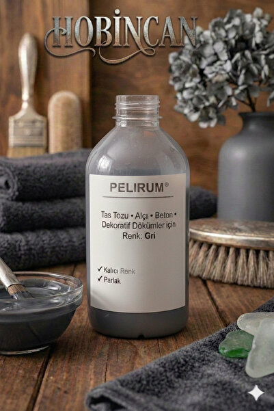 Pelirum Profesyonel Akrilik Boya 100 ml Taş Tozu, Alçı, Beton ve Dekoratif Ob...