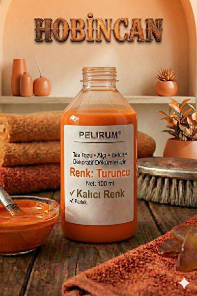 Pelirum Profesyonel Akrilik Boya 100 ml Taş Tozu, Alçı, Beton ve Dekoratif Ob...
