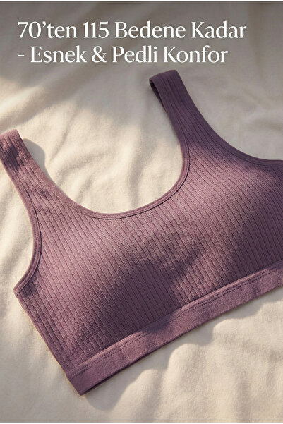 underwear bodyway Fitilli Örme Kalın Askılı Toparlayıcı Büstiyer Crop Atlet (...