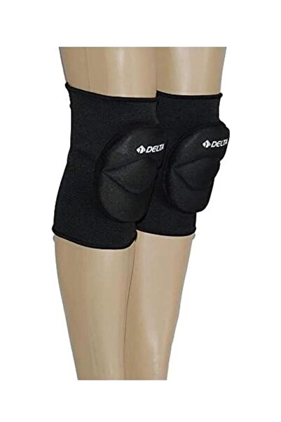 Erka واقي الركبة للكرة الطائرة مصنوع من البوليستر باللون الأسود مقاس كبير