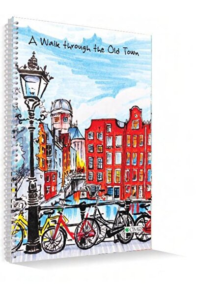 ÇINAR DEFTER دفتر ملاحظات مربعات بغلاف كرتوني من شركة سينار، مقاس A4، 120 ورق...