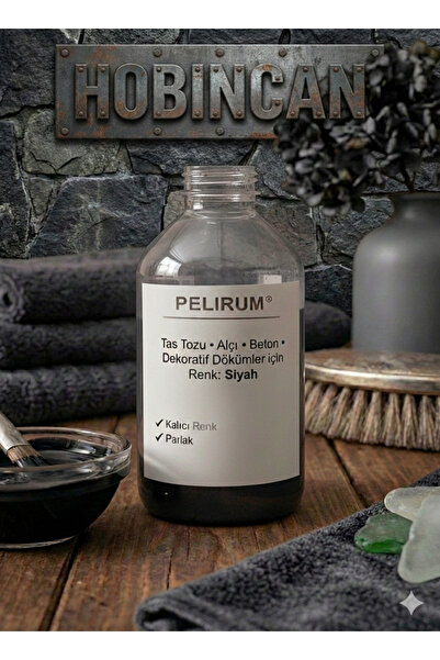 Pelirum Profesyonel Akrilik Boya 100 ml Taş Tozu, Alçı, Beton ve Dekoratif Ob...
