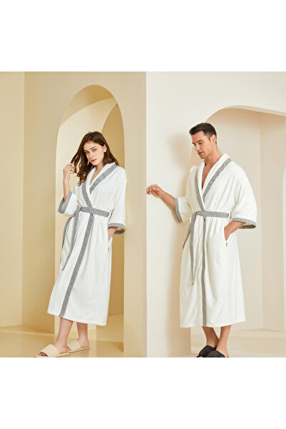 REEFI Royal White bathrobe - 2/3XL