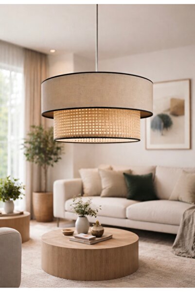 Emg DesiGn Kumaş Başlık 2 Katlı Pasta Avize Yatak Odası Çocuk Odası