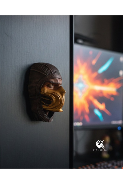 Figurista Scorpion - Mortal Combat Figürlü 3 boyutlu Mıknatıslı Dekoratif Magnet