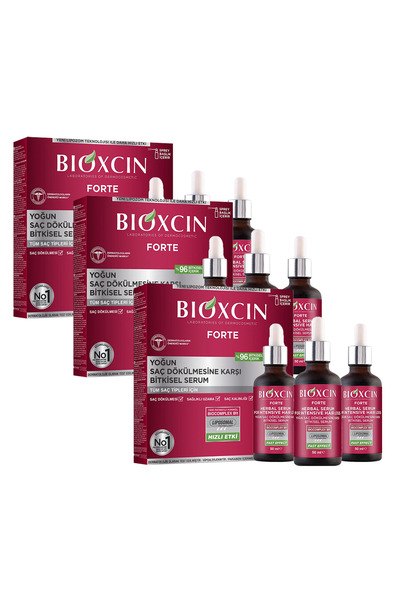 Bioxcin Forte Serum Against Hair Loss 3 Sets x 3x50 ML, Total 9x50 ML,