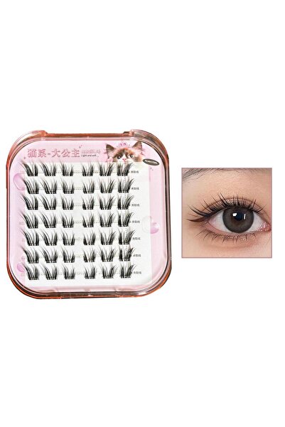Choice A Glue-free false eyelashes U Shape Natural Curly Dense Segmented Lash...