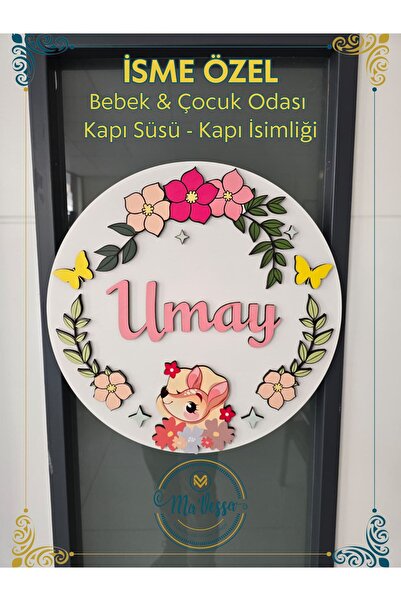 Ma'Vessa İsme Özel Bebek & Çocuk Odası Kapı Süsü - Kapı İsimliği, Duvar Süsü.