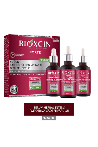 Bioxcin Forte Serum Against Hair Loss 3x50 ML, for All Hair Types