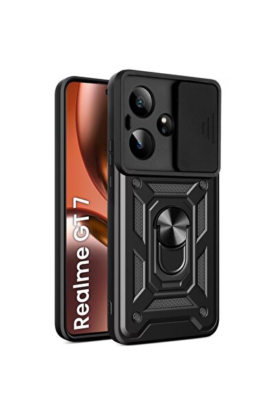 Techsuit Husă pentru Realme GT 7, CamShield, inel magnetic, set autocolante, ...