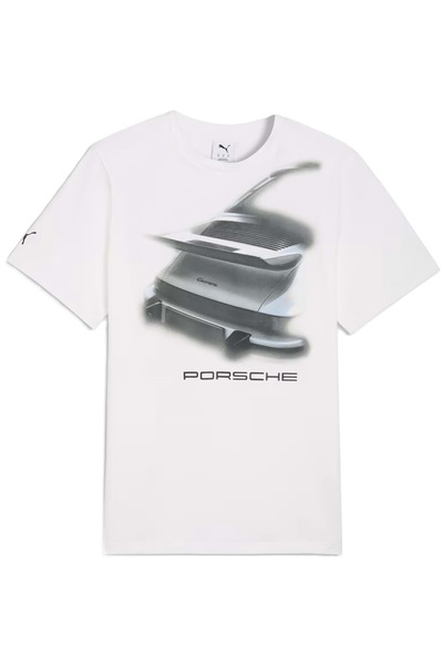 Puma 634489 Tricou Porsche Graphic Tee 1 pentru bărbați ALB
