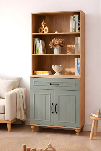 arionkids Gülsün Kapaklı Şifonyer ve Kitaplık Set | MDF Kalite | Ağaç Ayaklar...