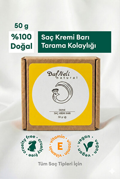 Dafneli Natural Defne Katı Saç Kremi Barı, %100 Doğal, Saç Bakımı, Besleyici ...