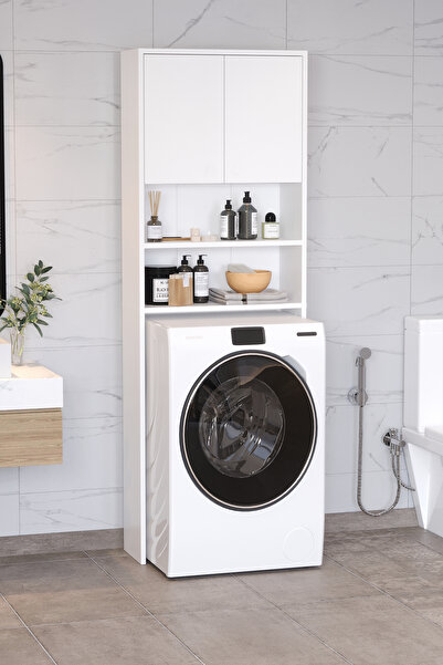 DizaynMotion Çamaşır Makinesi Üstü Düzenleyici 2 Kapaklı Plato