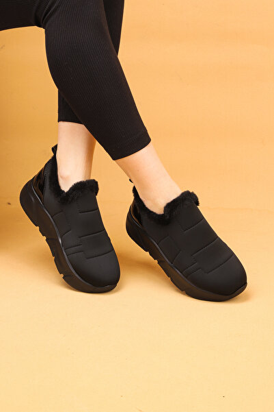 layki Чорні парашутні тканинні зимові жіночі спортивні черевики з пуховою під...