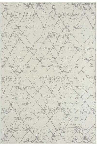 Karmen Halı Lenda Ld004a Gri Kilim Antrasit Detaylı Ince Antialerjik Kaymaz T...