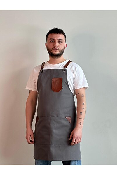APP-RON D-140 Jolie – Light Gray Long Apron