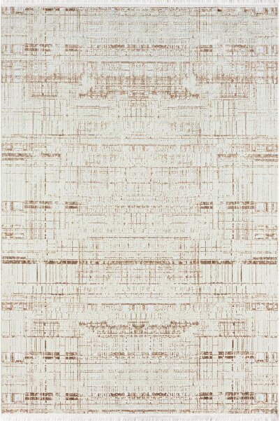 Karmen Halı Best 108 Bej Halı Vizon Detaylı Ince Parlak Makinada Yıkanabilir ...