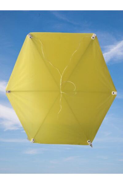 Onur uçurtma her çocuğun bir masalı olmalı Sarı Renk Plastik Altıgen Uçurtma