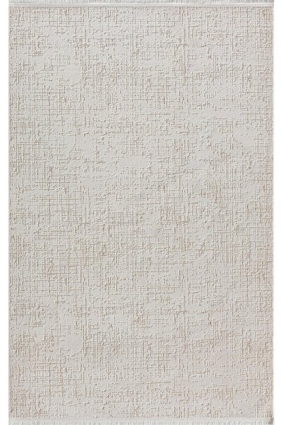 Karmen Halı Kaftan Kf002a Bej Halı Kabartma Desenli Akrilik Halı Tozuaz Salon...