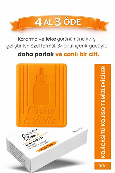 Carino E Bella Kojic Asit Sabunu Zerdeçal ve Kojik Asit Etkisi Leke Karşıtı K...