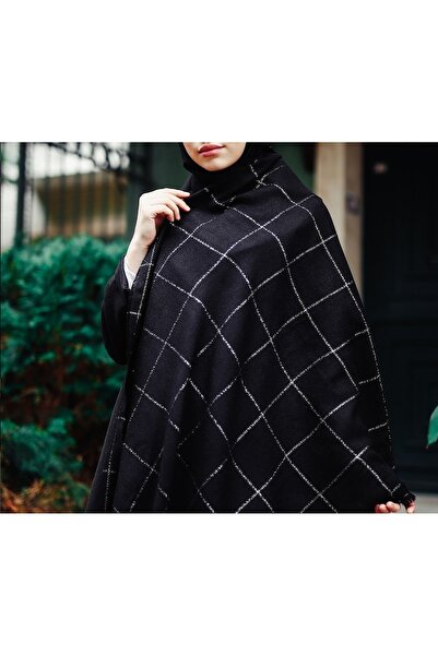 UgurToyss Μαύρο χειμωνιάτικο φλις σάλι ώμου Μαλακή υφή Χοντρό σάλι ώμου Κασκό...