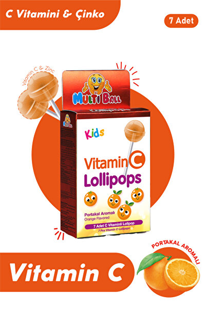 Multiball Kids Vitamin C Lolipop 7li