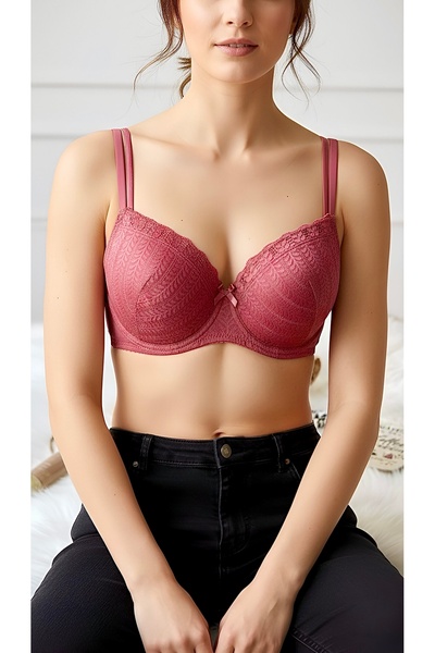 Ayşemin lingerie Aysemin Lingerie 5165 Gülkurusu Dantelli Balenli Boş Kap Top...