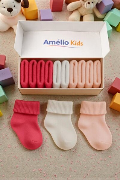 Amélio Kids Organic Cotton Unisex 5-Piece Boxed Premium Newborn Baby & Childr...