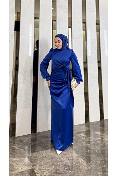 modadeywearst Satin Evening Dress - Side Tie