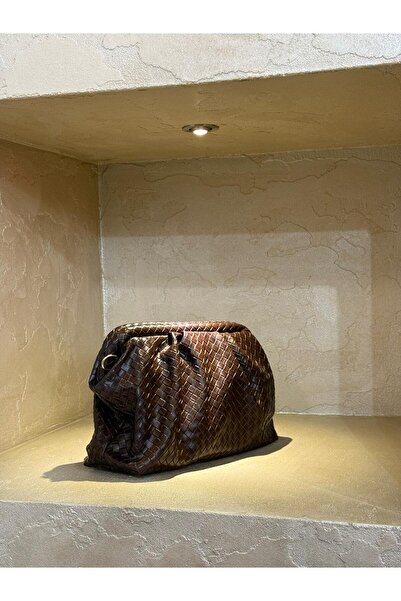 Senza Vedere GLOW DERİ BÜYÜK BOY ÖRGÜ DETAYLI EL, OMUZ VE ÇAPRAZ ÇANTA, 33 cm...