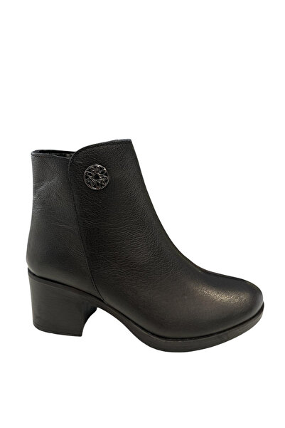 Castle Black YLDZ-92160-1 حذاء كلاسيكي أسود من الجلد الطبيعي للنساء