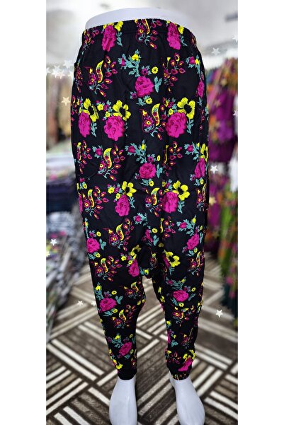 MODA Pantaloni largi cu model de flori