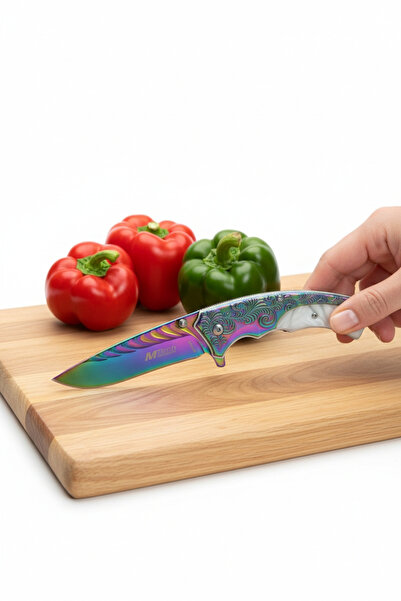 MERTCAN KNİFE Katlanabilir Renkli Tasarım Piknik ve Meyve Hazırlık Yardımcısı...