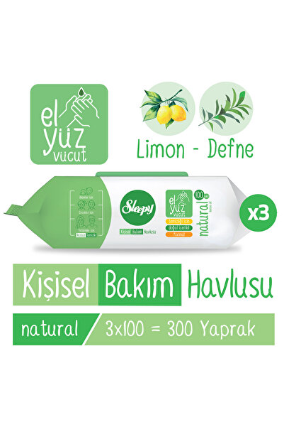 Sleepy Natural Kişisel Bakım Havlusu 3x100 (300 Yaprak)