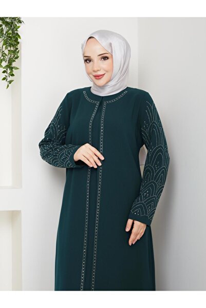 ESLEMNUR Rochie de Mamă Plus Size cu mâneci cu pietre 