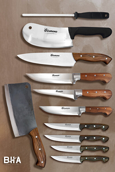 Sürmene Bıçakçı Hacı Ahmet BHA 11 Parça Mutfak Çeyiz Şef Seti Mutfak Çeyiz He...