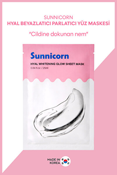 sunnicorn Hyal Whitening Glow Kağıt Maske