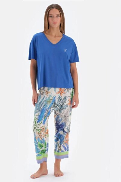 Eros 33530 Βαμβακερό κοντομάνικο γυναικείο σετ πιτζάμες με λαιμόκοψη V