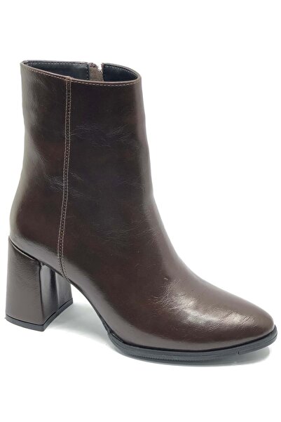 KOCAMANLAR Feles Classic Heeled Women's Boots Brown