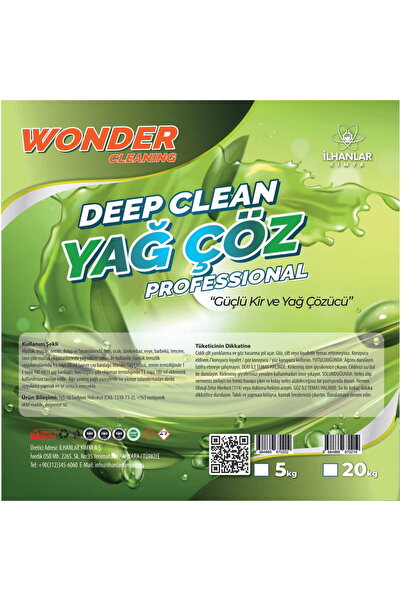 Wonder Cleaning Deep Clean Yağ Çözücü 20 Kg